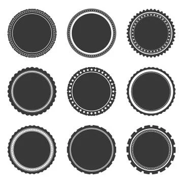Gray Labels Temlates Stock Illustration