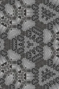 Gray lace pattern with polygon shapes Stock Photos