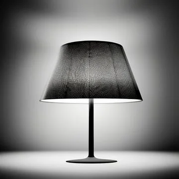 Gray lamp on a dark background 3d-rendering イラスト素材