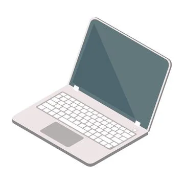 Gray laptop computer device Stock Illustration