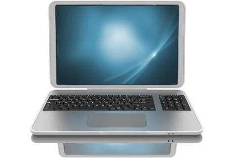 Gray laptop on white background.. Stock-Illustration