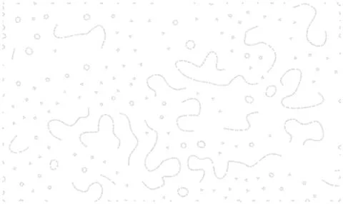 Gray Large Rounded Squiggles and Dots Vector Background Stock Illustration