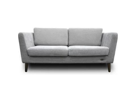 Gray large sofa on white background Stock-Fotos