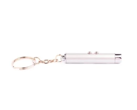 Gray laser pointer over isolated white background Stock Photos