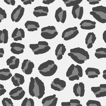 Gray Leopard Print Repeat Pattern Design Stock Illustration
