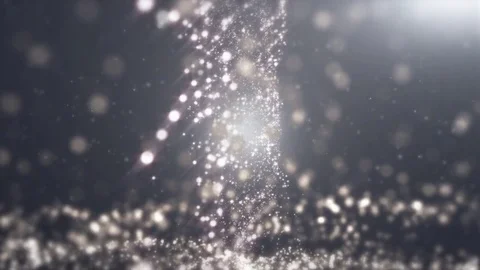 Gray light shine particles bokeh, holiday concept. Christmas animated silver  動画素材 82443316