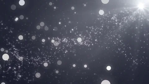 Gray light shine particles bokeh, holiday concept. Christmas animated silver  Stock-Footage 82445076