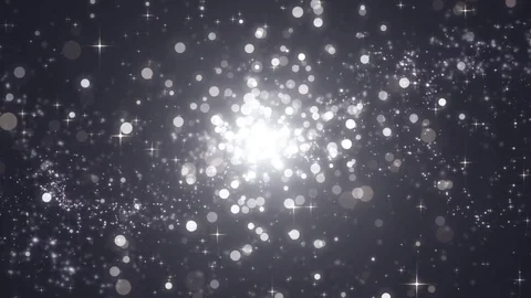 Gray light shine particles bokeh, holiday concept. Christmas animated silver  Video stock 82446013