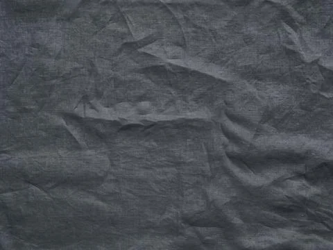 Gray linen crumpled tablecloth texture Photos