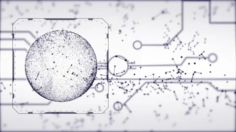 Gray lines and circles on white background. Stock Footage 151840340