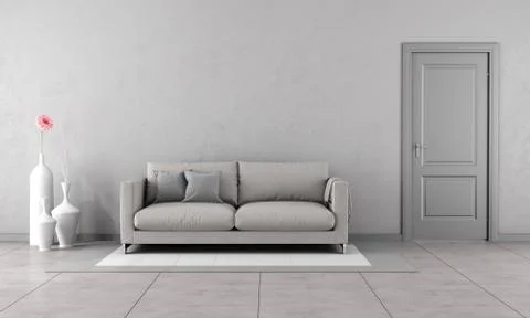 Gray living room Stock Illustration