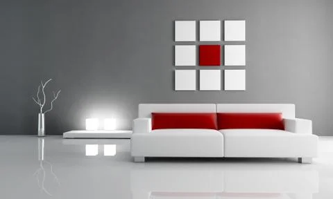 Gray lounge Stock Illustration