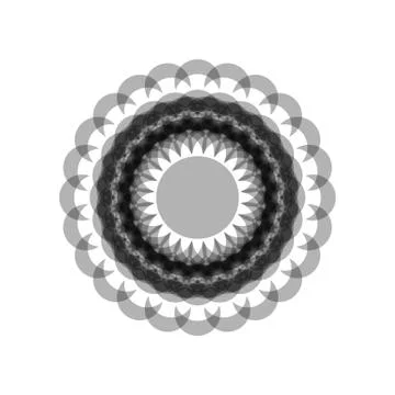 GRAY MANDALA GEOMETRIC (1) Stock Illustration