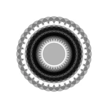 GRAY MANDALA GEOMETRIC (1) Stock Illustration