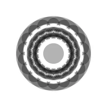 GRAY MANDALA GEOMETRIC (1) Stock Illustration
