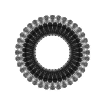 GRAY MANDALA GEOMETRIC (10) Stock Illustration