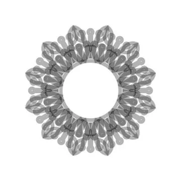 GRAY MANDALA GEOMETRIC (10) Stock Illustration