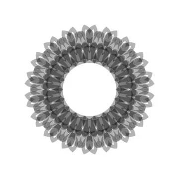 GRAY MANDALA GEOMETRIC (10) Stock Illustration