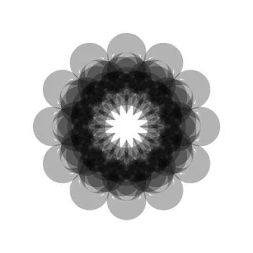 GRAY MANDALA GEOMETRIC (2) Stock Illustration