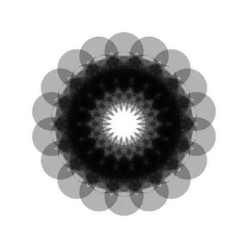 GRAY MANDALA GEOMETRIC (2) Stock Illustration