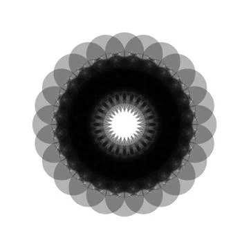 GRAY MANDALA GEOMETRIC (2) Stock Illustration