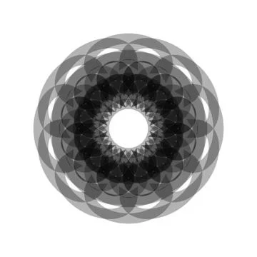 GRAY MANDALA GEOMETRIC (2) Stock Illustration