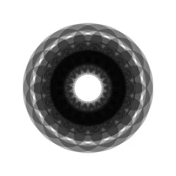 GRAY MANDALA GEOMETRIC (2) Stock Illustration