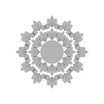 GRAY MANDALA GEOMETRIC (3) Illustrazione stock
