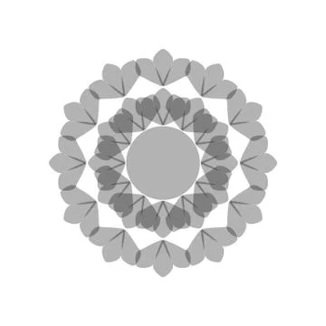GRAY MANDALA GEOMETRIC (3) Stock Illustration