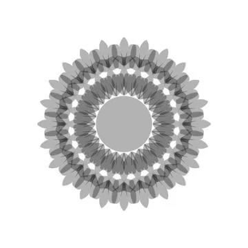 GRAY MANDALA GEOMETRIC (3) Stock Illustration