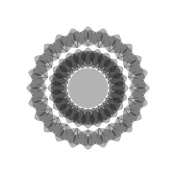 GRAY MANDALA GEOMETRIC (3) Stock Illustration