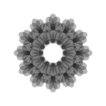GRAY MANDALA GEOMETRIC (4) Stock Illustration