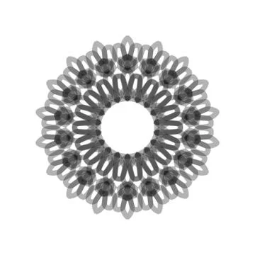 GRAY MANDALA GEOMETRIC (4) Stock Illustration