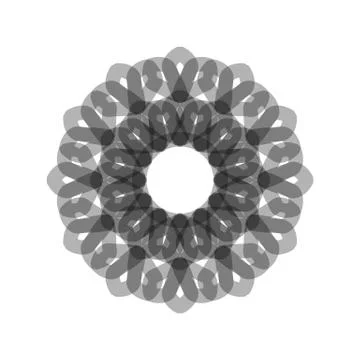 GRAY MANDALA GEOMETRIC (4) Stock Illustration