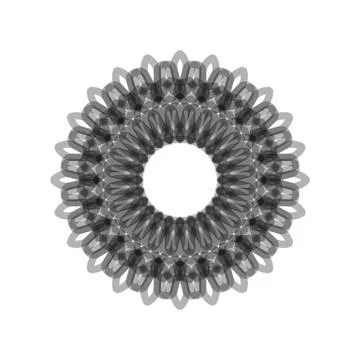 GRAY MANDALA GEOMETRIC (4) Stock Illustration