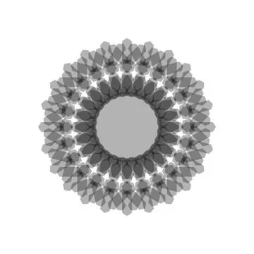 GRAY MANDALA GEOMETRIC (5) Stock Illustration