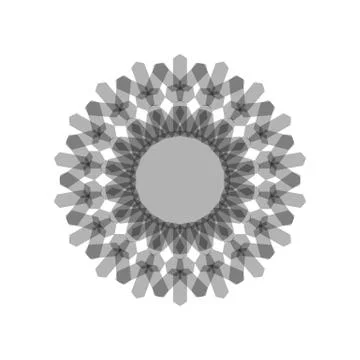 GRAY MANDALA GEOMETRIC (5) Stock Illustration
