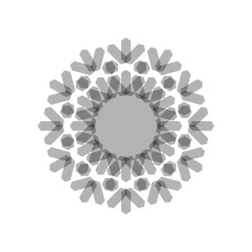 GRAY MANDALA GEOMETRIC (5) Stock Illustration