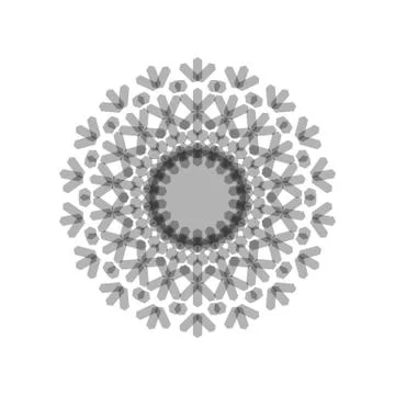 GRAY MANDALA GEOMETRIC (5) Stock Illustration