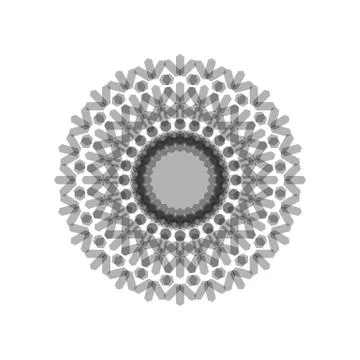 GRAY MANDALA GEOMETRIC (5) Stock Illustration