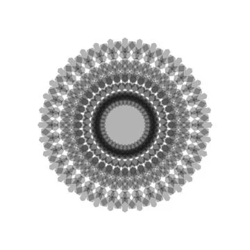 GRAY MANDALA GEOMETRIC (5) Stock Illustration