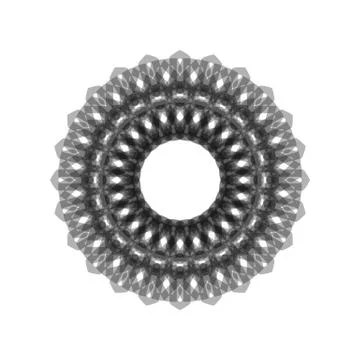 GRAY MANDALA GEOMETRIC (6) Stock Illustration