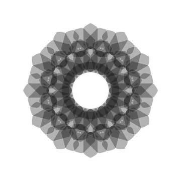 GRAY MANDALA GEOMETRIC (6) Stock Illustration