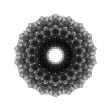 GRAY MANDALA GEOMETRIC (6) Stock Illustration