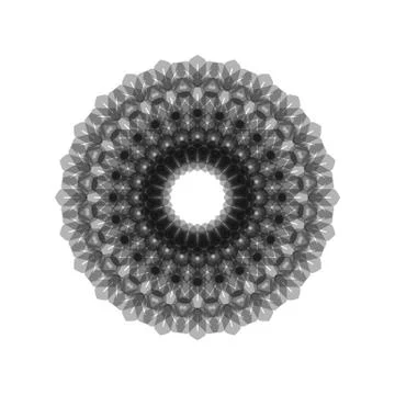 GRAY MANDALA GEOMETRIC (6) Stock Illustration