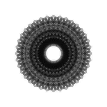 GRAY MANDALA GEOMETRIC (6) Stock Illustration