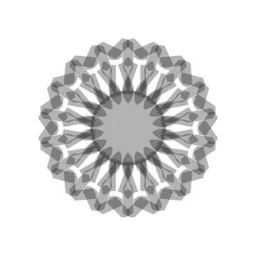 GRAY MANDALA GEOMETRIC (7) Stock Illustration