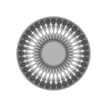 GRAY MANDALA GEOMETRIC (7) Stock Illustration