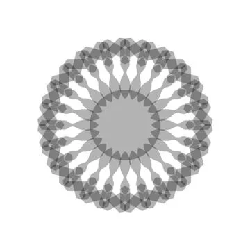 GRAY MANDALA GEOMETRIC (7) Stock Illustration