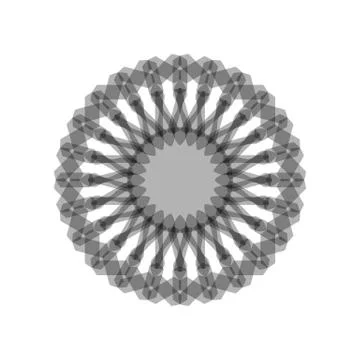 GRAY MANDALA GEOMETRIC (7) Stock Illustration